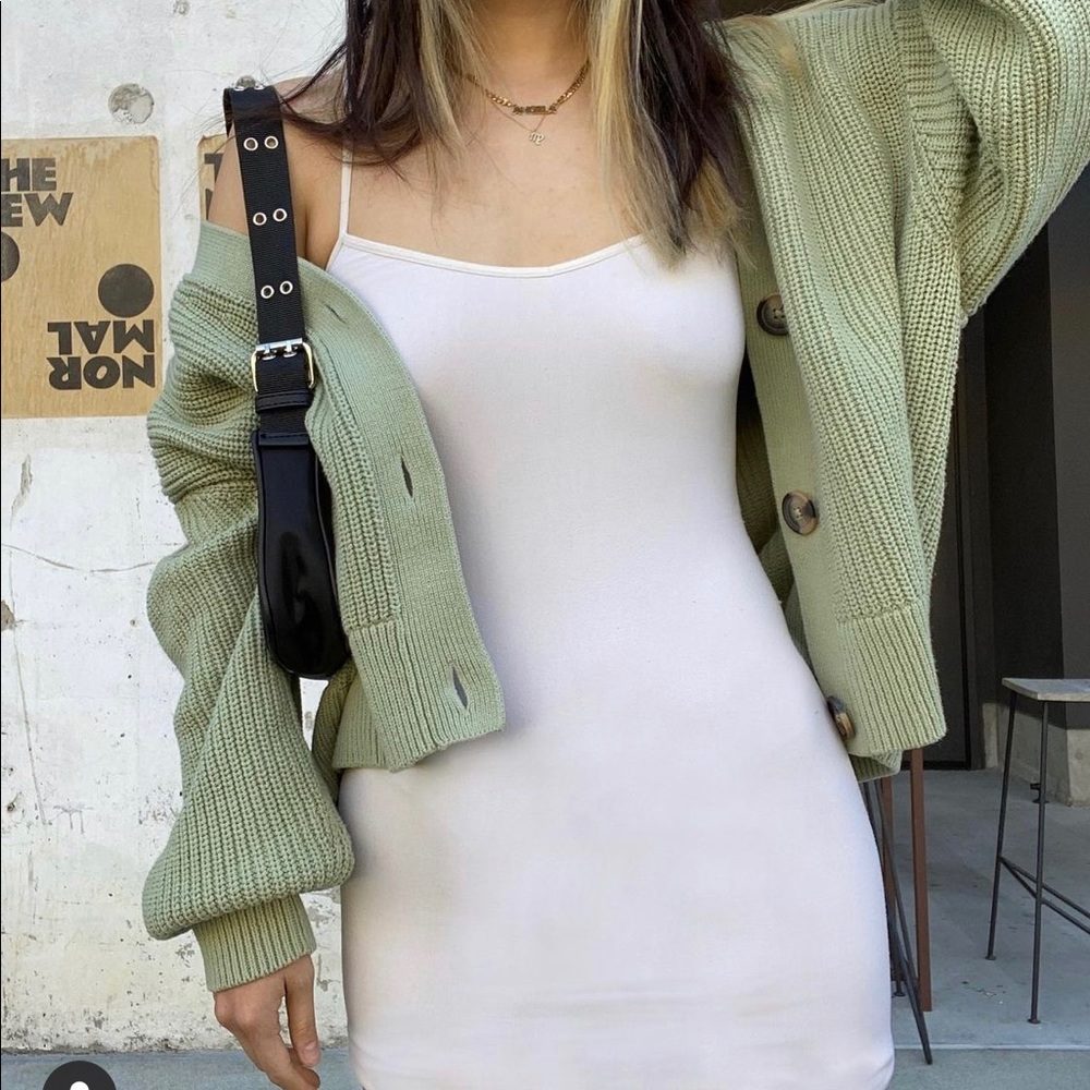 Green chunky cardi